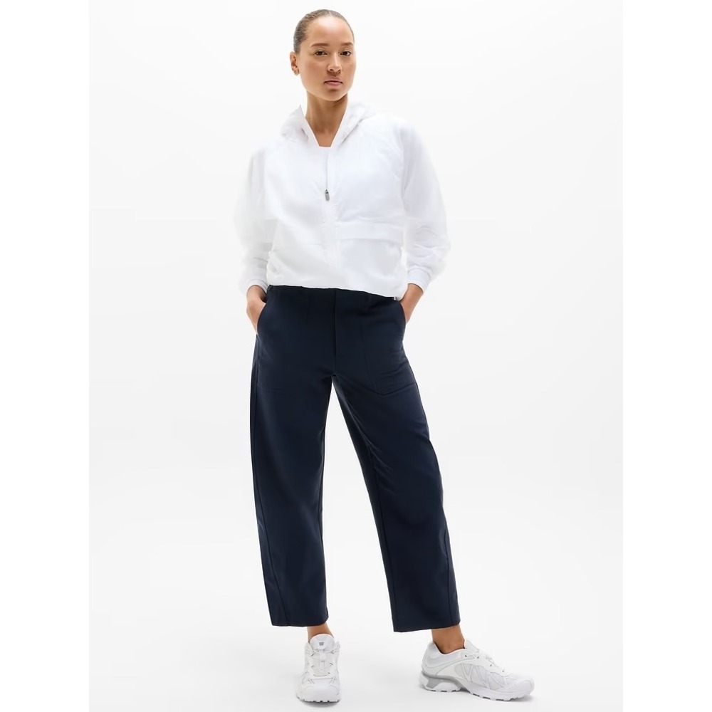 Athleta Skyline High Rise Barrel Leg Pant 12 Navy Gorpcore Utility Minimalist